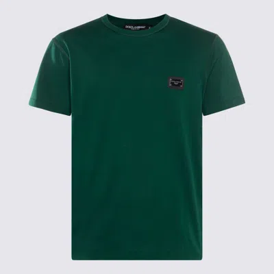 Dolce & Gabbana Cotton Crew-neck T-shirt In Green