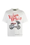 Dolce & Gabbana Cotton T-shirt With Vespa Print In White