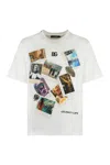 Dolce & Gabbana White Postcard Print Cotton T-shirt In White