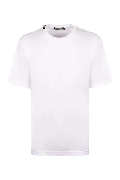 Dolce & Gabbana White Cotton Goodluck 2020 Crew Neck T-shirt