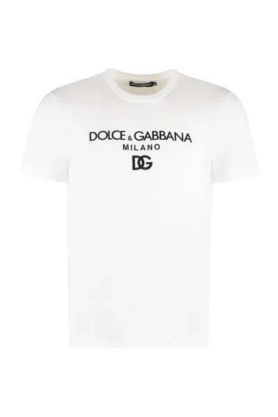 Dolce & Gabbana Cotton Crew-neck T-shirt In White