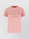 Dolce & Gabbana Cotton Crew Neck T-shirt With Graphic Print In Pink
