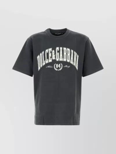 DOLCE & GABBANA COTTON CREW NECK T-SHIRT WITH SHORT SLEEVES