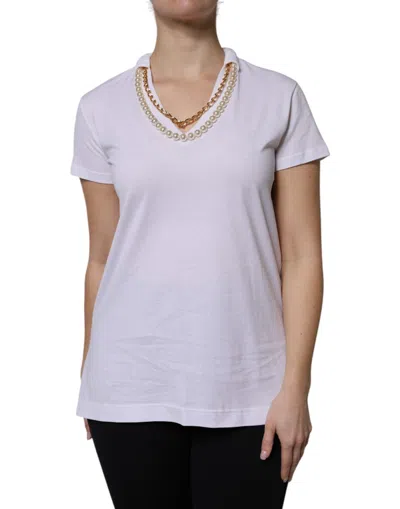 Dolce & Gabbana Cotton Crew Neck T-shirt In White
