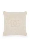 Dolce & Gabbana Cotton Cushion In Neutrals