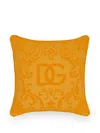 Dolce & Gabbana Cotton Cushion In Orange