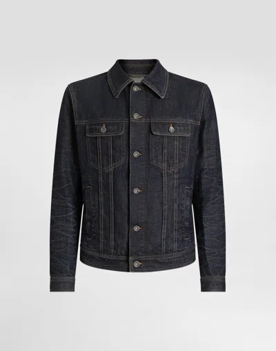 Dolce & Gabbana Cotton Denim Jacket In Multi