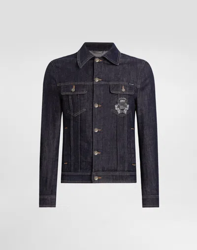 Dolce & Gabbana Contrast-stitching Denim Jacket In Multicolor