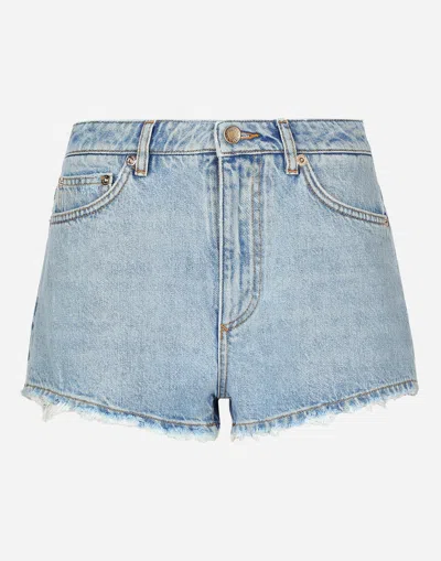 DOLCE & GABBANA COTTON DENIM SHORTS