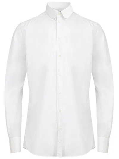 Dolce & Gabbana Cotton Dg Logo Shirt  In White