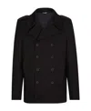 Dolce & Gabbana Cotton Double-breasted Blazer In Black