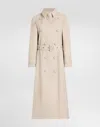 Dolce & Gabbana Over Cotton Beige Trench Coat In Beige