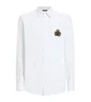 Dolce & Gabbana Crest Embroidered Poplin Shirt
