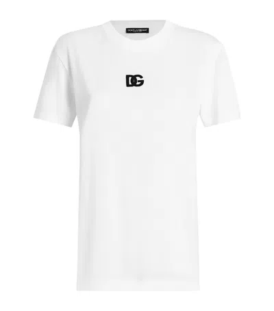 Dolce & Gabbana Cotton Embroidered Logo T-shirt