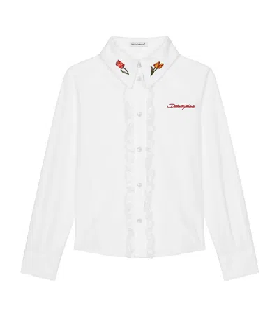 Dolce & Gabbana Kids' Cotton Embroidered Shirt