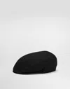 Dolce & Gabbana Cotton Flat Cap With Logo Tag In Black