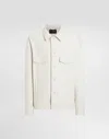Dolce & Gabbana Cotton Fleece Jacket In Beige