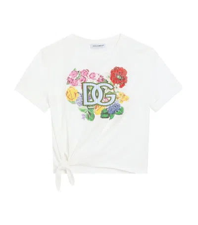 DOLCE & GABBANA COTTON FLORAL T-SHIRT