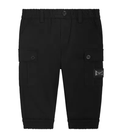 Dolce & Gabbana Kids' Cotton Gabardine Cargo Trousers