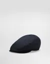 Dolce & Gabbana Cotton Gabardine Flat Cap In Black