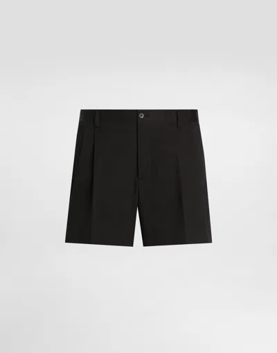 DOLCE & GABBANA COTTON GABARDINE SHORTS