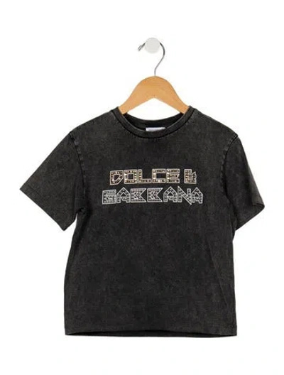 Pre-owned Dolce & Gabbana Babies' Cotton Graphic T-shirt In Grey