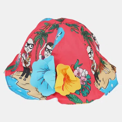 Pre-owned Dolce & Gabbana Cotton Hat 48 In Multicolor