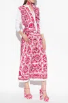 Dolce & Gabbana Printed High-rise Cotton Poplin Culottes In Pink