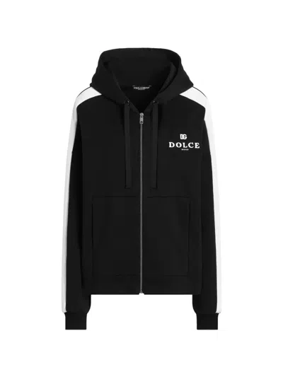 Dolce & Gabbana Cotton Hoodie In Black
