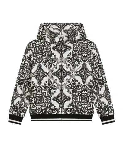 Dolce & Gabbana Kids' Cotton Hoodie In Multi