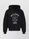 Dolce & Gabbana Cotton Hoodie Print Monochrome Pattern