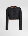 Dolce & Gabbana Dg Logo-jacquard Jacket In Black