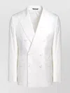 Dolce & Gabbana White Single-breasted Cotton Jacket In White