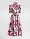 Dolce & Gabbana Floral Shirt Dress In Print