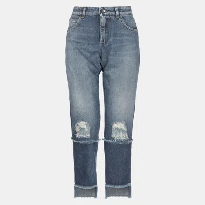Pre-owned Dolce & Gabbana Cotton Jeans 40 In Blue