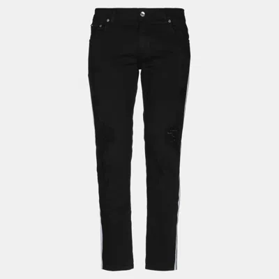 Pre-owned Dolce & Gabbana Cotton Jeans 44 In Black