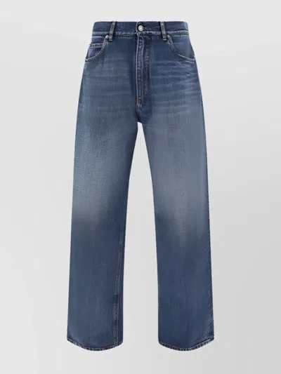Dolce & Gabbana Cotton Jeans Contrast Stitching In Blue