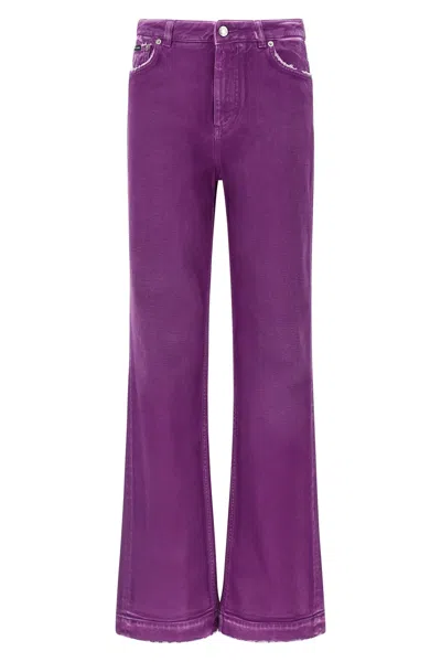 Dolce & Gabbana Cotton Jeans In Purple