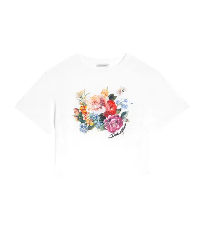 DOLCE & GABBANA COTTON JERSEY FLORAL T-SHIRT