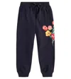 Dolce & Gabbana Girls Navy Blue Cotton Tulip Joggers In Blue