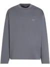 Dolce & Gabbana Cotton Sweatshirt With Logo In Grey