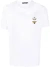 Dolce & Gabbana Bee And Crown Embroidered Tshirt In White
