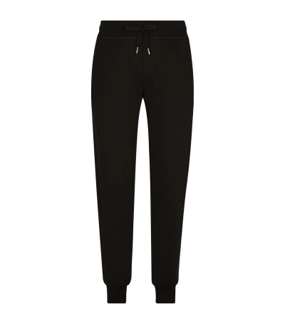 DOLCE & GABBANA COTTON JERSEY TAPERED SWEATPANTS