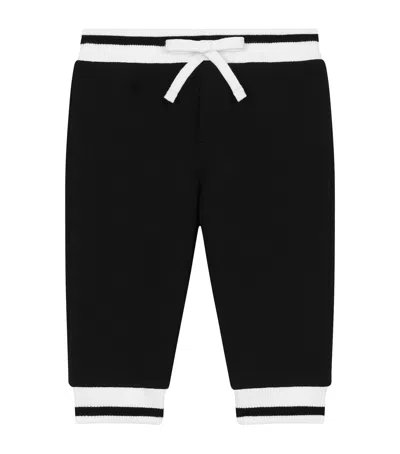 Dolce & Gabbana Kids' Cotton Jersey Trousers In Black