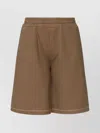 Dolce & Gabbana Cotton Jogging Shorts Elastic Waistband In Brown