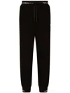 Dolce & Gabbana Logo-waistband Drawstring Track Pants In Black