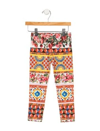 Pre-owned Dolce & Gabbana Babies' Cotton Leggings In White