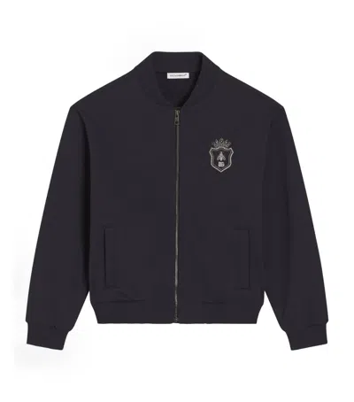 Dolce & Gabbana Kids' Cotton Logo Bomber Jacket In Black