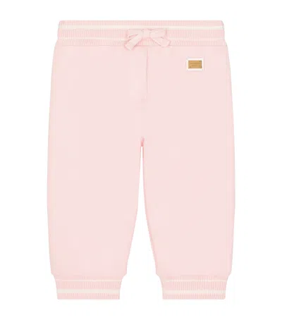 Dolce & Gabbana Kids' Cotton Logo-plaque Sweatpants