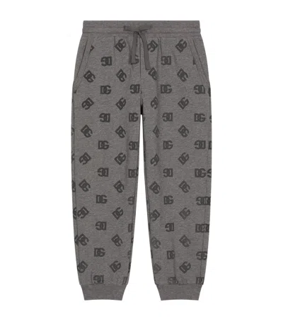 Dolce & Gabbana Kids' Cotton Logo Sweatpants In Black